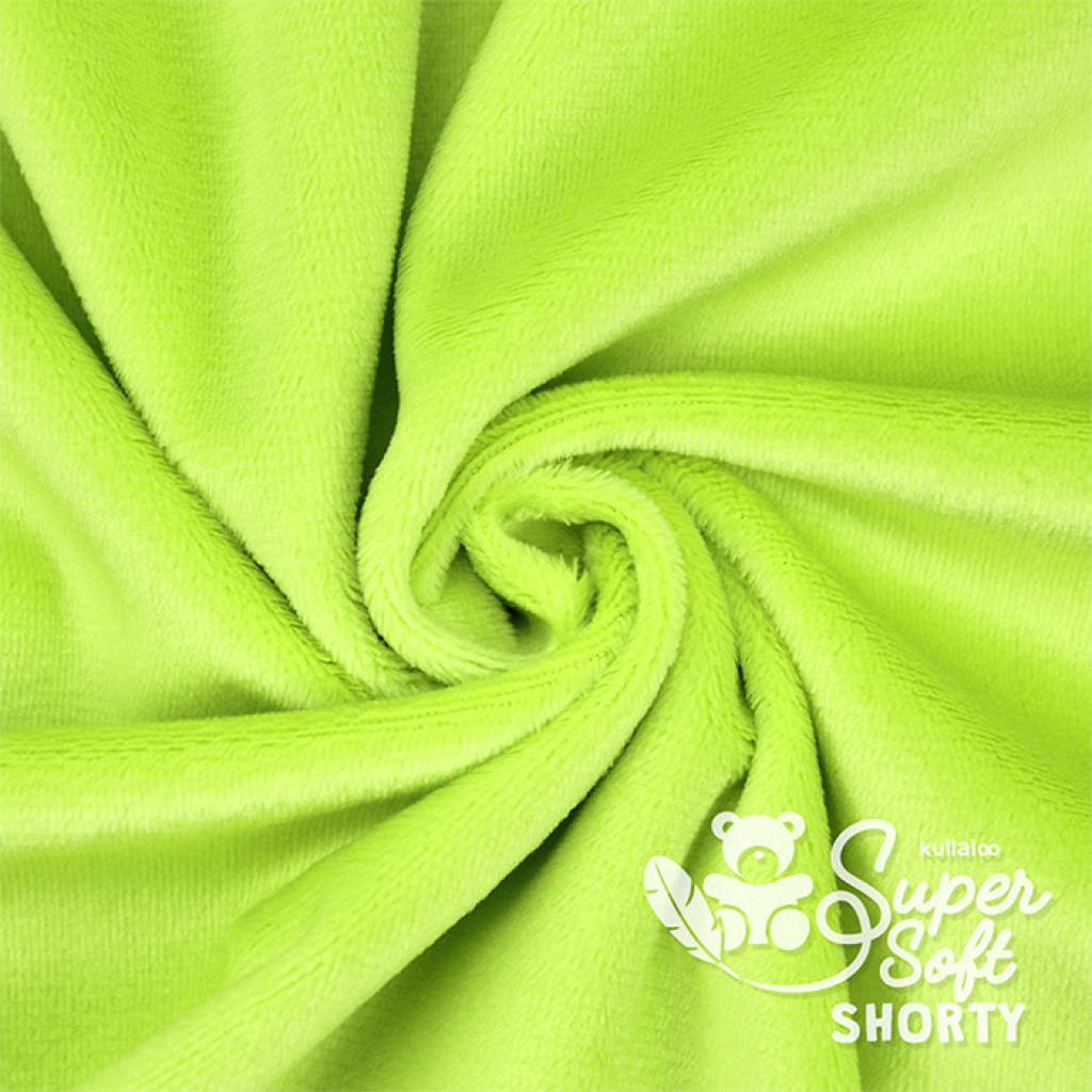 Plüschstoff Shorty uni 75x100cm limettengrün – Kullaloo